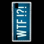 Coque Huawei Ascend P2 WTF bleu ZG