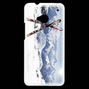 Coque HTC One Paire de ski en montagne