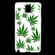 Coque Samsung Galaxy Note 3 Feuille de cannabis sur fond blanc