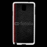 Coque Samsung Galaxy Note 3 Effet cuir noir et rouge