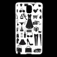 Coque Samsung Galaxy Note 3 Fond fashion noir et blanc 2
