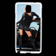 Coque Samsung Galaxy Note 3 Femme blonde sexy voiture noire
