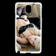 Coque Samsung Galaxy Note 3 Femme sexy blonde à l'intérieur d'une voiture
