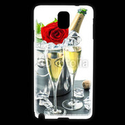 Coque Samsung Galaxy Note 3 Champagne et rose rouge