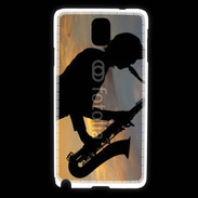 Coque Samsung Galaxy Note 3 Saxophoniste au couché de soleil