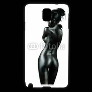 Coque Samsung Galaxy Note 3 Femme nue body painting noir et blanc 3