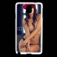 Coque Samsung Galaxy Note 3 Charmante brune avec casquette rouge