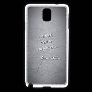 Coque Samsung Galaxy Note 3 Aimer Noir Citation Oscar Wilde