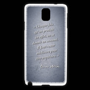 Coque Samsung Galaxy Note 3 Chaque fois Bleu Citation Oscar Wilde
