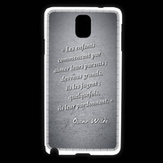 Coque Samsung Galaxy Note 3 Enfants parents Noir Citation Oscar Wilde