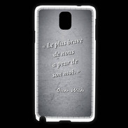Coque Samsung Galaxy Note 3 Brave Noir Citation Oscar Wilde