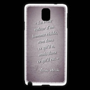 Coque Samsung Galaxy Note 3 Vraie valeur Violet Citation Oscar Wilde