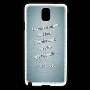 Coque Samsung Galaxy Note 3 La conversation Turquoise Citation Oscar Wilde
