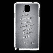 Coque Samsung Galaxy Note 3 Quart d'heure Noir Citation Oscar Wilde