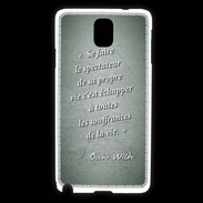 Coque Samsung Galaxy Note 3 Spectateur Vert Citation Oscar Wilde
