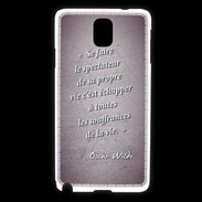 Coque Samsung Galaxy Note 3 Spectateur Violet Citation Oscar Wilde