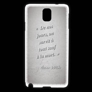 Coque Samsung Galaxy Note 3 Survie mort Gris Citation Oscar Wilde