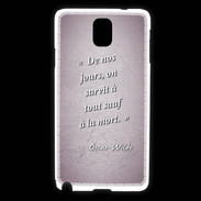 Coque Samsung Galaxy Note 3 Survie mort Rose Citation Oscar Wilde