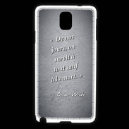 Coque Samsung Galaxy Note 3 Survie mort Noir Citation Oscar Wilde