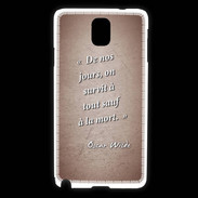 Coque Samsung Galaxy Note 3 Survie mort Rouge Citation Oscar Wilde