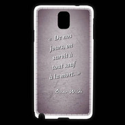 Coque Samsung Galaxy Note 3 Survie mort Violet Citation Oscar Wilde