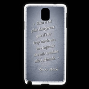 Coque Samsung Galaxy Note 3 Trop moderne Bleu Citation Oscar Wilde
