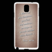 Coque Samsung Galaxy Note 3 Trop moderne Rouge Citation Oscar Wilde