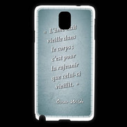 Coque Samsung Galaxy Note 3 Ame nait Turquoise Citation Oscar Wilde