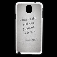 Coque Samsung Galaxy Note 3 Ami poignardée Gris Citation Oscar Wilde