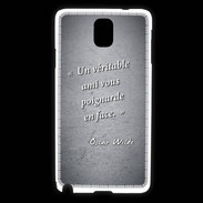Coque Samsung Galaxy Note 3 Ami poignardée Noir Citation Oscar Wilde