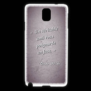 Coque Samsung Galaxy Note 3 Ami poignardée Violet Citation Oscar Wilde
