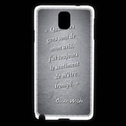 Coque Samsung Galaxy Note 3 Avis gens Noir Citation Oscar Wilde