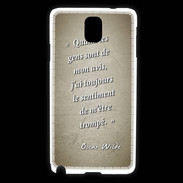 Coque Samsung Galaxy Note 3 Avis gens Sepia Citation Oscar Wilde