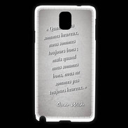 Coque Samsung Galaxy Note 3 Bons heureux Gris Citation Oscar Wilde