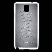 Coque Samsung Galaxy Note 3 Bons heureux Noir Citation Oscar Wilde