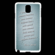 Coque Samsung Galaxy Note 3 Bons heureux Turquoise Citation Oscar Wilde