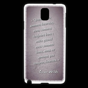 Coque Samsung Galaxy Note 3 Bons heureux Violet Citation Oscar Wilde
