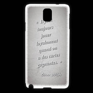 Coque Samsung Galaxy Note 3 Cartes gagnantes Gris Citation Oscar Wilde