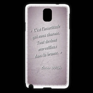 Coque Samsung Galaxy Note 3 Incertitude Rose Citation Oscar Wilde