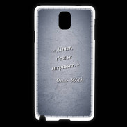 Coque Samsung Galaxy Note 3 Aimer Bleu Citation Oscar Wilde