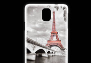 Coque Samsung Galaxy Note 3 Tour Eiffel rouge sur fond en noir et blanc
