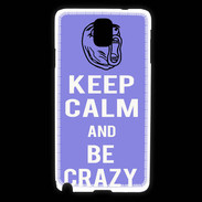 Coque Samsung Galaxy Note 3 Keep calm Be Crazy Bleu