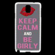 Coque Samsung Galaxy Note 3 Keep Calm Girl Gris
