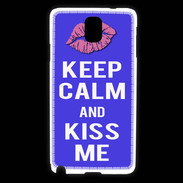 Coque Samsung Galaxy Note 3 Keep Calm Kiss me Bleu