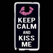 Coque Samsung Galaxy Note 3 Keep Calm Kiss me Noir