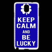 Coque Samsung Galaxy Note 3 Keep Calm Be lucky Bleu