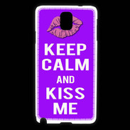 Coque Samsung Galaxy Note 3 Keep Calm Kiss me Violet