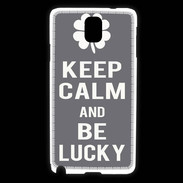 Coque Samsung Galaxy Note 3 Keep Calm Be lucky Gris