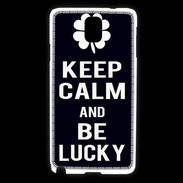 Coque Samsung Galaxy Note 3 Keep Calm Be lucky Noir