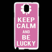 Coque Samsung Galaxy Note 3 Keep Calm Be Lucky Rose